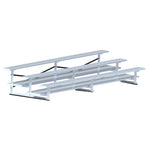 Jaypro Sports Bleacher - 3 Row - Double Foot Plank, All Aluminum Bleachers - 15' L (BLDP - 3AL) - SchoolOutlet