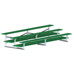 Jaypro Sports Bleacher - 3 Row - Double Foot Plank, All Aluminum Bleachers, Powder Coated - 15' L (BLDP - 3ALPC) - SchoolOutlet