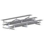 Jaypro Sports Bleacher - 3 Row - Double Foot Plank, All Aluminum Bleachers, Powder Coated - 15' L (BLDP - 3ALPC) - SchoolOutlet