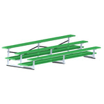 Jaypro Sports Bleacher - 3 Row - Double Foot Plank, All Aluminum Bleachers, Powder Coated - 15' L (BLDP - 3ALPC) - SchoolOutlet