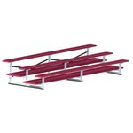 Jaypro Sports Bleacher - 3 Row - Double Foot Plank, All Aluminum Bleachers, Powder Coated - 15' L (BLDP - 3ALPC) - SchoolOutlet