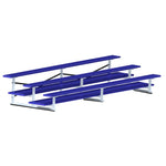 Jaypro Sports Bleacher - 3 Row - Double Foot Plank, All Aluminum Bleachers, Powder Coated - 15' L (BLDP - 3ALPC) - SchoolOutlet
