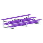 Jaypro Sports Bleacher - 3 Row - Double Foot Plank, All Aluminum Bleachers, Powder Coated - 15' L (BLDP - 3ALPC) - SchoolOutlet