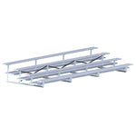 Jaypro Sports Bleacher - 4 Row - Double Foot Plank, All Aluminum Bleachers - 21' L (BLDP - 421AL) - SchoolOutlet