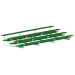 Jaypro Sports Bleacher - 4 Row - Double Foot Plank, All Aluminum Bleachers, Powder Coated - 21' L (BLDP - 421ALPC) - SchoolOutlet