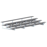 Jaypro Sports Bleacher - 4 Row - Double Foot Plank, All Aluminum Bleachers, Powder Coated - 21' L (BLDP - 421ALPC) - SchoolOutlet