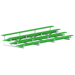 Jaypro Sports Bleacher - 4 Row - Double Foot Plank, All Aluminum Bleachers, Powder Coated - 21' L (BLDP - 421ALPC) - SchoolOutlet