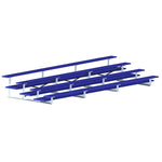 Jaypro Sports Bleacher - 4 Row - Double Foot Plank, All Aluminum Bleachers, Powder Coated - 21' L (BLDP - 421ALPC) - SchoolOutlet