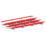 Jaypro Sports Bleacher - 4 Row - Double Foot Plank, All Aluminum Bleachers, Powder Coated - 21' L (BLDP - 421ALPC) - SchoolOutlet