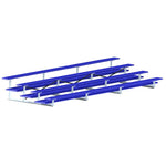 Jaypro Sports Bleacher - 4 Row - Double Foot Plank, All Aluminum Bleachers, Powder Coated - 21' L (BLDP - 421ALPC) - SchoolOutlet