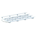 Jaypro Sports Bleacher - 4 Row - Tip & Roll, Double Foot Plank - 21' L - Aluminum frame (BLDP - 421TRG) - SchoolOutlet