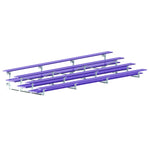 Jaypro Sports Bleacher - 4 Row - Tip & Roll, Double Foot Plank, Powder Coated - 21' L (BLDP - 421TRGPC) - SchoolOutlet