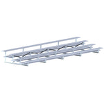 Jaypro Sports Bleacher - 4 Row - Double Foot Plank, All Aluminum Bleachers - 27' L (BLDP - 427AL) - SchoolOutlet