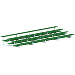 Jaypro Sports Bleacher - 4 Row - Double Foot Plank, All Aluminum Bleachers, Powder Coated - 27' L (BLDP - 427ALPC) - SchoolOutlet