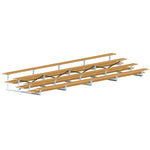 Jaypro Sports Bleacher - 4 Row - Double Foot Plank, All Aluminum Bleachers, Powder Coated - 27' L (BLDP - 427ALPC) - SchoolOutlet