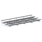 Jaypro Sports Bleacher - 4 Row - Double Foot Plank, All Aluminum Bleachers, Powder Coated - 27' L (BLDP - 427ALPC) - SchoolOutlet