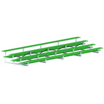 Jaypro Sports Bleacher - 4 Row - Double Foot Plank, All Aluminum Bleachers, Powder Coated - 27' L (BLDP - 427ALPC) - SchoolOutlet