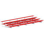 Jaypro Sports Bleacher - 4 Row - Double Foot Plank, All Aluminum Bleachers, Powder Coated - 27' L (BLDP - 427ALPC) - SchoolOutlet