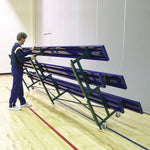 Jaypro Sports Bleacher - 4 Row - Double Foot Plank, All Aluminum Bleachers, Powder Coated - 27' L (BLDP - 427ALPC) - SchoolOutlet