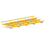 Jaypro Sports Bleacher - 4 Row - Double Foot Plank, All Aluminum Bleachers, Powder Coated - 27' L (BLDP - 427ALPC) - SchoolOutlet