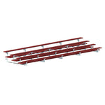 Jaypro Sports Bleacher - 4 Row - Tip & Roll, Double Foot Plank, Powder Coated - 27' L (BLDP - 427TRGPC) - SchoolOutlet
