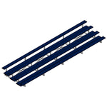 Jaypro Sports Bleacher - 4 Row - Tip & Roll, Double Foot Plank, Powder Coated - 27' L (BLDP - 427TRGPC) - SchoolOutlet