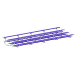 Jaypro Sports Bleacher - 4 Row - Tip & Roll, Double Foot Plank, Powder Coated - 27' L (BLDP - 427TRGPC) - SchoolOutlet