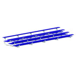 Jaypro Sports Bleacher - 4 Row - Tip & Roll, Double Foot Plank, Powder Coated - 27' L (BLDP - 427TRGPC) - SchoolOutlet