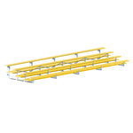 Jaypro Sports Bleacher - 4 Row - Tip & Roll, Double Foot Plank, Powder Coated - 27' L (BLDP - 427TRGPC) - SchoolOutlet