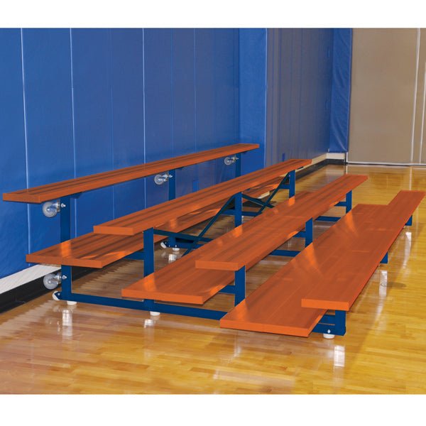 Jaypro Sports Bleacher - 4 Row - Tip & Roll, Double Foot Plank - 7.5 ...