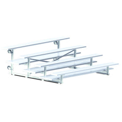 Jaypro Sports Bleacher  - 4 Row - Tip & Roll, Double Foot Plank - 7.5' L - Aluminum frame (BLDP-475TRG)