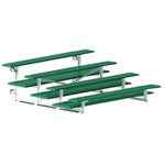 Jaypro Sports Bleacher - 4 Row - Tip & Roll, Double Foot Plank, Powder Coated - 7.5' L (BLDP - 475TRGPC) - SchoolOutlet