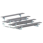 Jaypro Sports Bleacher - 4 Row - Tip & Roll, Double Foot Plank, Powder Coated - 7.5' L (BLDP - 475TRGPC) - SchoolOutlet