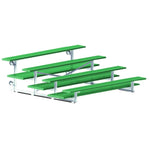 Jaypro Sports Bleacher - 4 Row - Tip & Roll, Double Foot Plank, Powder Coated - 7.5' L (BLDP - 475TRGPC) - SchoolOutlet