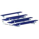 Jaypro Sports Bleacher - 4 Row - Tip & Roll, Double Foot Plank, Powder Coated - 7.5' L (BLDP - 475TRGPC) - SchoolOutlet