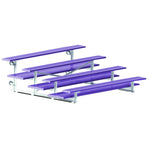 Jaypro Sports Bleacher - 4 Row - Tip & Roll, Double Foot Plank, Powder Coated - 7.5' L (BLDP - 475TRGPC) - SchoolOutlet