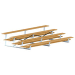 Jaypro Sports Bleacher - 4 Row - Double Foot Plank, All Aluminum Bleachers, Powder Coated - 15' L (BLDP - 4ALPC) - SchoolOutlet