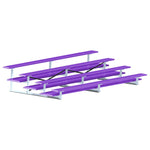 Jaypro Sports Bleacher - 4 Row - Double Foot Plank, All Aluminum Bleachers, Powder Coated - 15' L (BLDP - 4ALPC) - SchoolOutlet