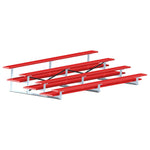 Jaypro Sports Bleacher - 4 Row - Double Foot Plank, All Aluminum Bleachers, Powder Coated - 15' L (BLDP - 4ALPC) - SchoolOutlet