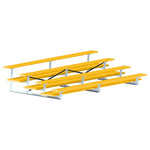 Jaypro Sports Bleacher - 4 Row - Double Foot Plank, All Aluminum Bleachers, Powder Coated - 15' L (BLDP - 4ALPC) - SchoolOutlet