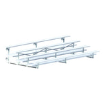 Jaypro Sports Bleacher - 4 Row - Tip & Roll, Double Foot Plank - 15' L - Aluminum frame (BLDP - 4TRG) - SchoolOutlet