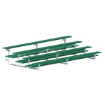 Jaypro Sports Bleacher - 4 Row - Tip & Roll, Double Foot Plank, Powder Coated - 15' L (BLDP - 4TRGPC) - SchoolOutlet