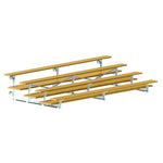 Jaypro Sports Bleacher - 4 Row - Tip & Roll, Double Foot Plank, Powder Coated - 15' L (BLDP - 4TRGPC) - SchoolOutlet