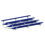 Jaypro Sports Bleacher - 4 Row - Tip & Roll, Double Foot Plank, Powder Coated - 15' L (BLDP - 4TRGPC) - SchoolOutlet