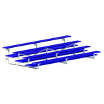 Jaypro Sports Bleacher - 4 Row - Tip & Roll, Double Foot Plank, Powder Coated - 15' L (BLDP - 4TRGPC) - SchoolOutlet
