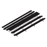 Jaypro Sports Bleacher - 3 Row - Tip & Roll, Single Foot Plank, Back to Back, Powder Coated - 21' L (BTBB - 321PC) - SchoolOutlet