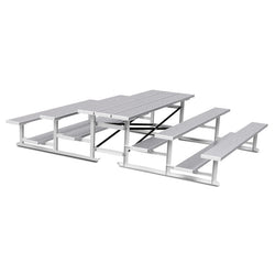 Jaypro Sports Bleacher  - 3 Row - Tip & Roll, Single Foot Plank, Back to Back - 7.5' L (BTBB-375)