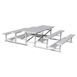 Jaypro Sports Bleacher - 3 Row - Tip & Roll, Single Foot Plank, Back to Back - 7.5' L (BTBB - 375) - SchoolOutlet