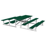 Jaypro Sports Bleacher - 3 Row - Tip & Roll, Single Foot Plank, Back to Back, Powder Coated - 7.5' L (BTBB - 375PC) - SchoolOutlet