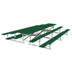 Jaypro Sports Bleacher - 3 Row - Tip & Roll, Single Foot Plank, Back to Back, Powder Coated - 15' L (BTBB - 3PC) - SchoolOutlet
